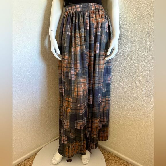 Anthropologie Dresses & Skirts - Anthropologie Sam & Lavi Maxi Skirt Patchwork Plaid Print Size S